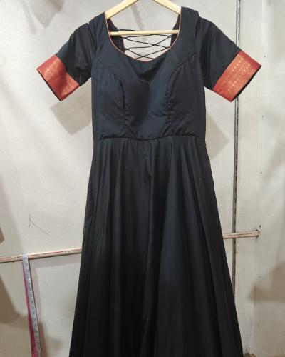 Kanjivaram silk saree draped, Chandra Boutique Kasturi Nagar